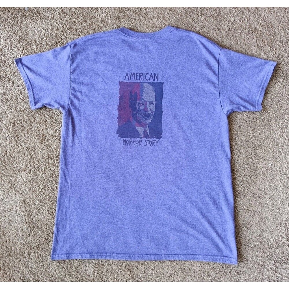 American Horror Story T-Shirt Men's Large Graphic Print Purple Short Sleeve - Picture 1 of 7